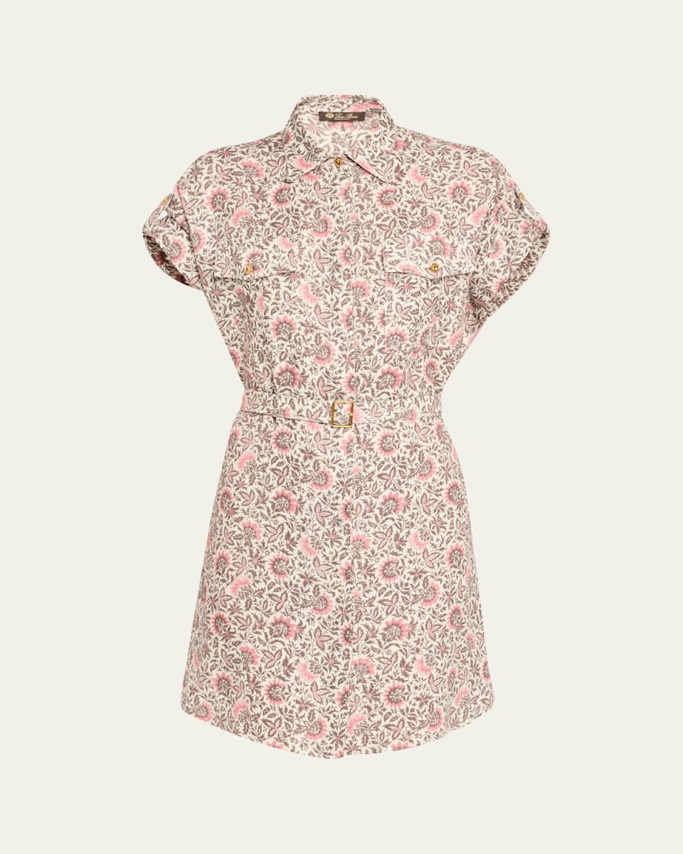 Idris Riserva San Nicolo Twill Belted Mini Shirtdress